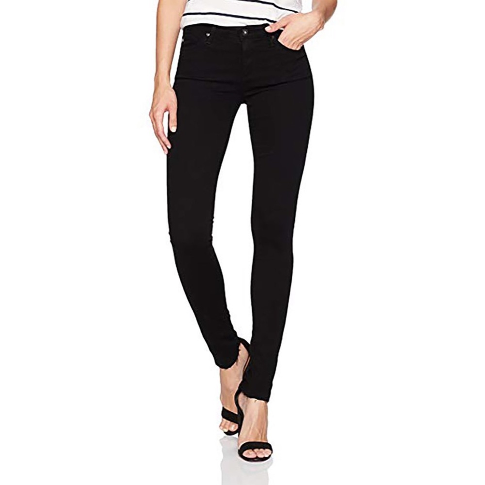 AG Adriano Goldshmied Black Corduroy Super Skinny